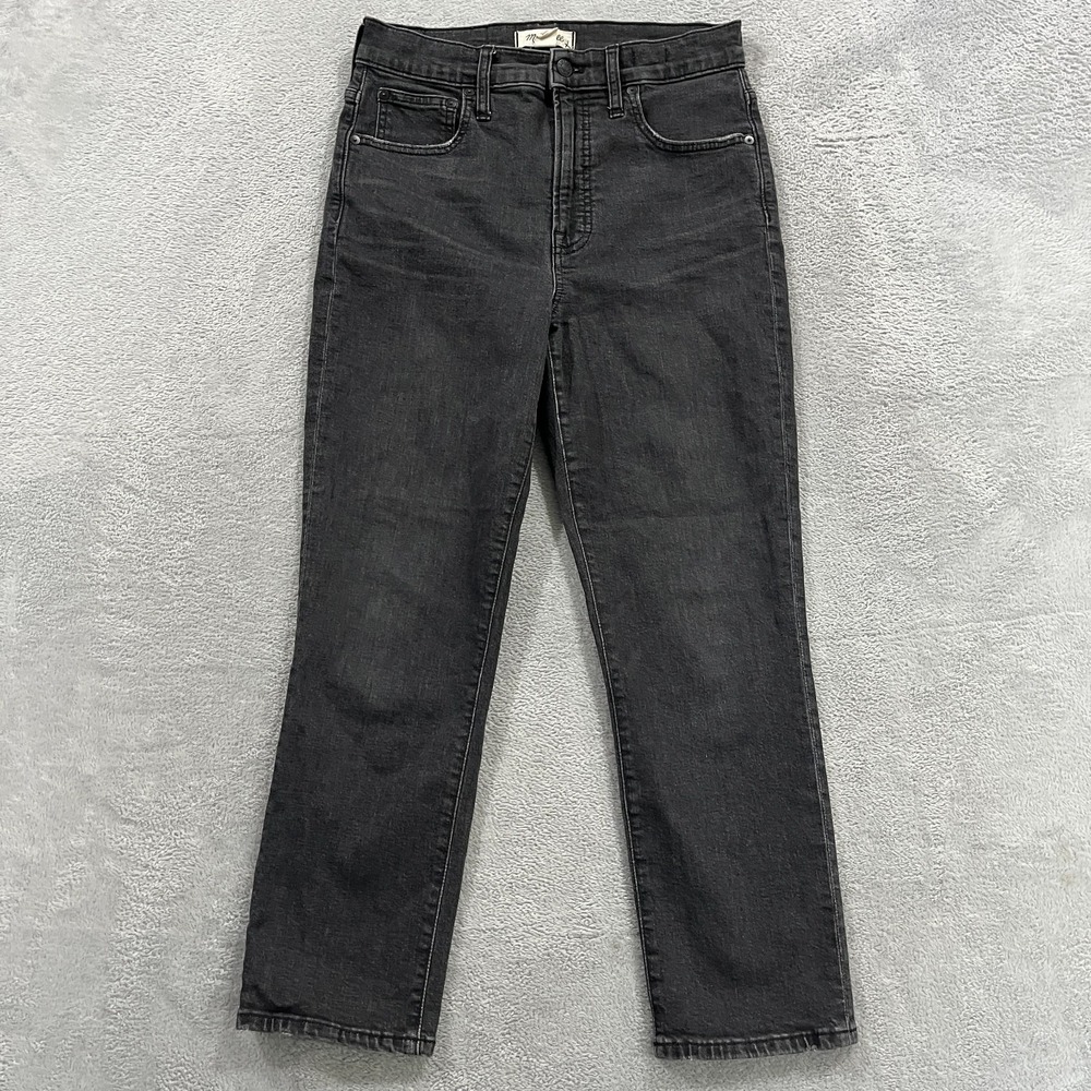 Madewell The Perfect Vintage Tapered Leg Jeans Womens 28 (Fits 28x25) Black Crop